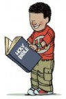boy with bible clip art